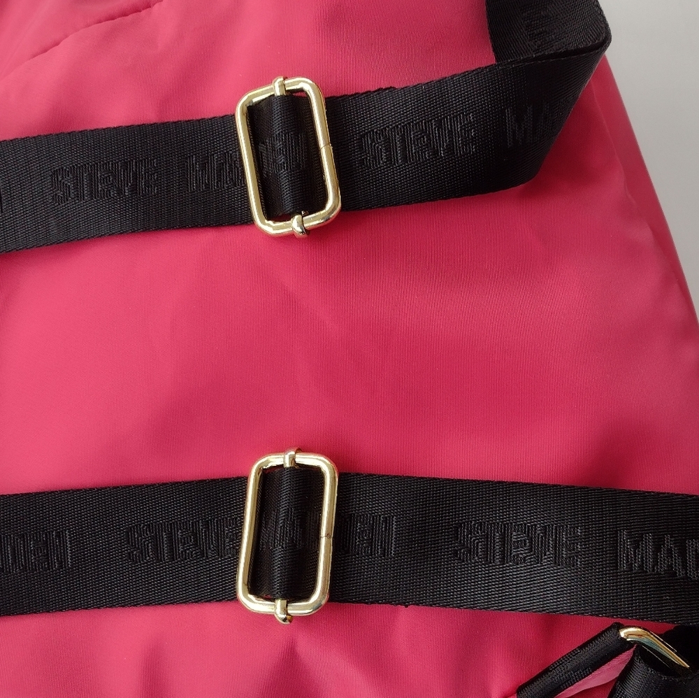 Steven Madden Nylon Logo Zipper Backpack - Picture 10 of 16